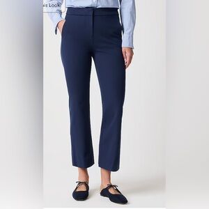 J.CREW Kelsey Flare Cropped Navy Pants